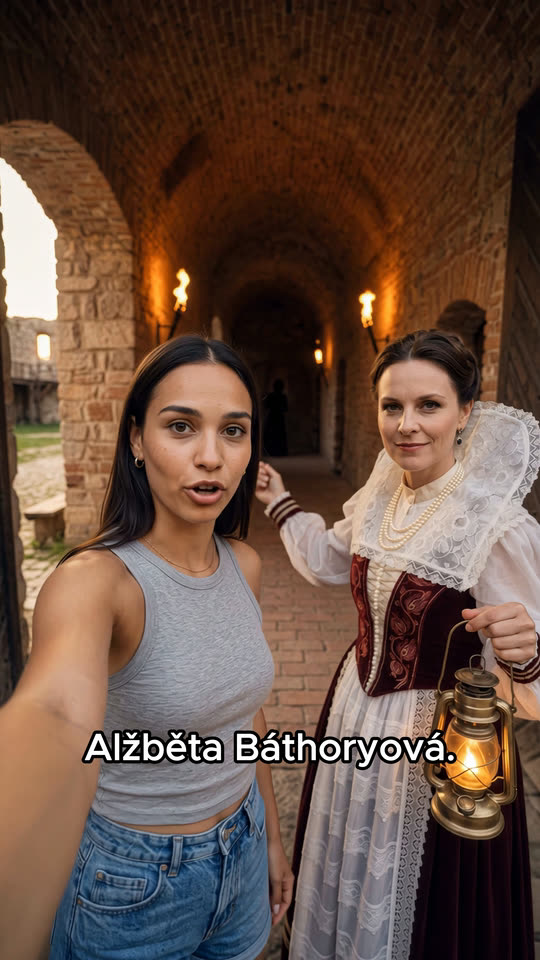 Adéla at Čachtice Castle, 38 seconds
